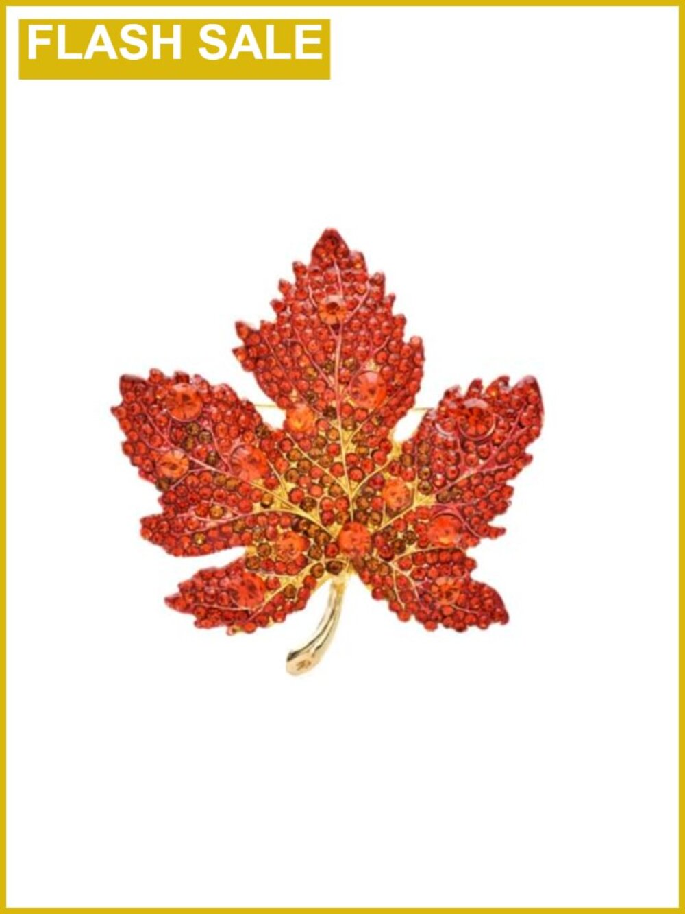 Crystal Maple Leaf Brooch Pin Lapel Pin Women Fall Thanksgiving Jewelry Gift